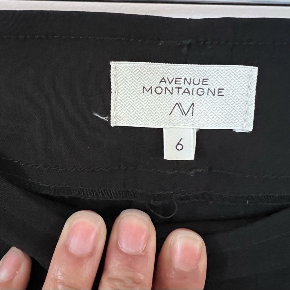 Avenue Montaigne Black Pull On  Ankle Trouser Pants |Size 6| - Picture 2 of 4